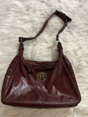 Vintage Aigner Leather Shoulder Bag